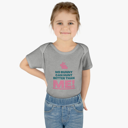 Cute Happy Easter Day, No Bunny Can Hunt Better Than Me Kids Shirt