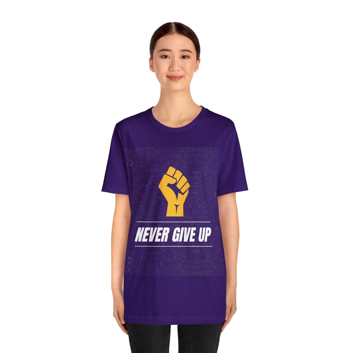 Never Give Up - Motivational, Inspirational T Shirt for Men and Women