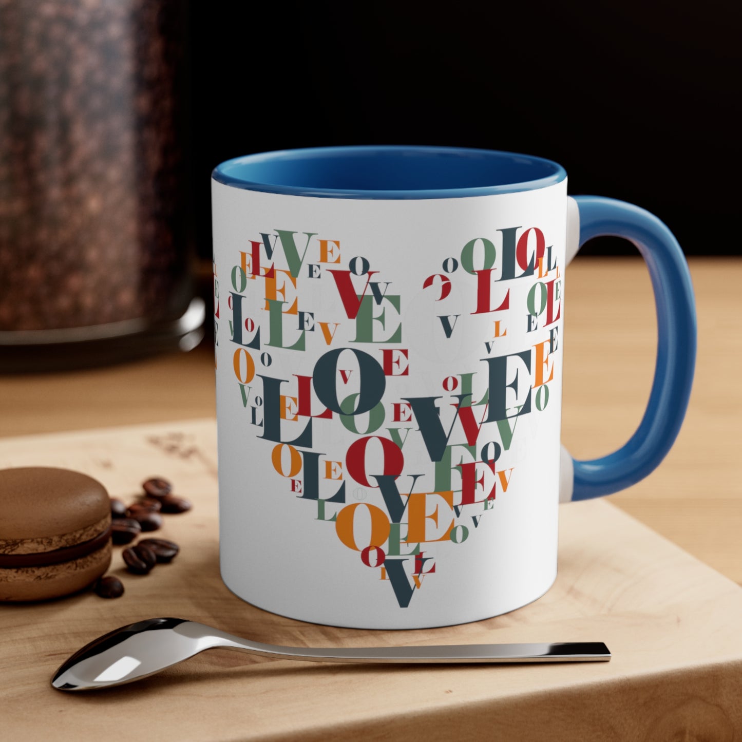 Love Accent Coffee Mug For All Coffee Lovers, 11oz