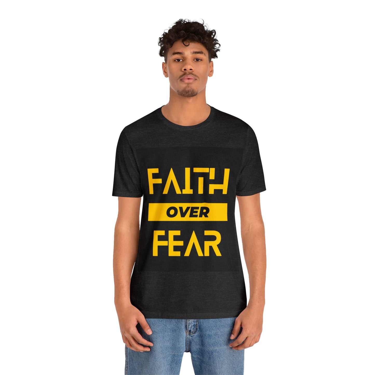 Faith Over Fear - Inspirational, Motivational Christian T Shirt For Men and Women