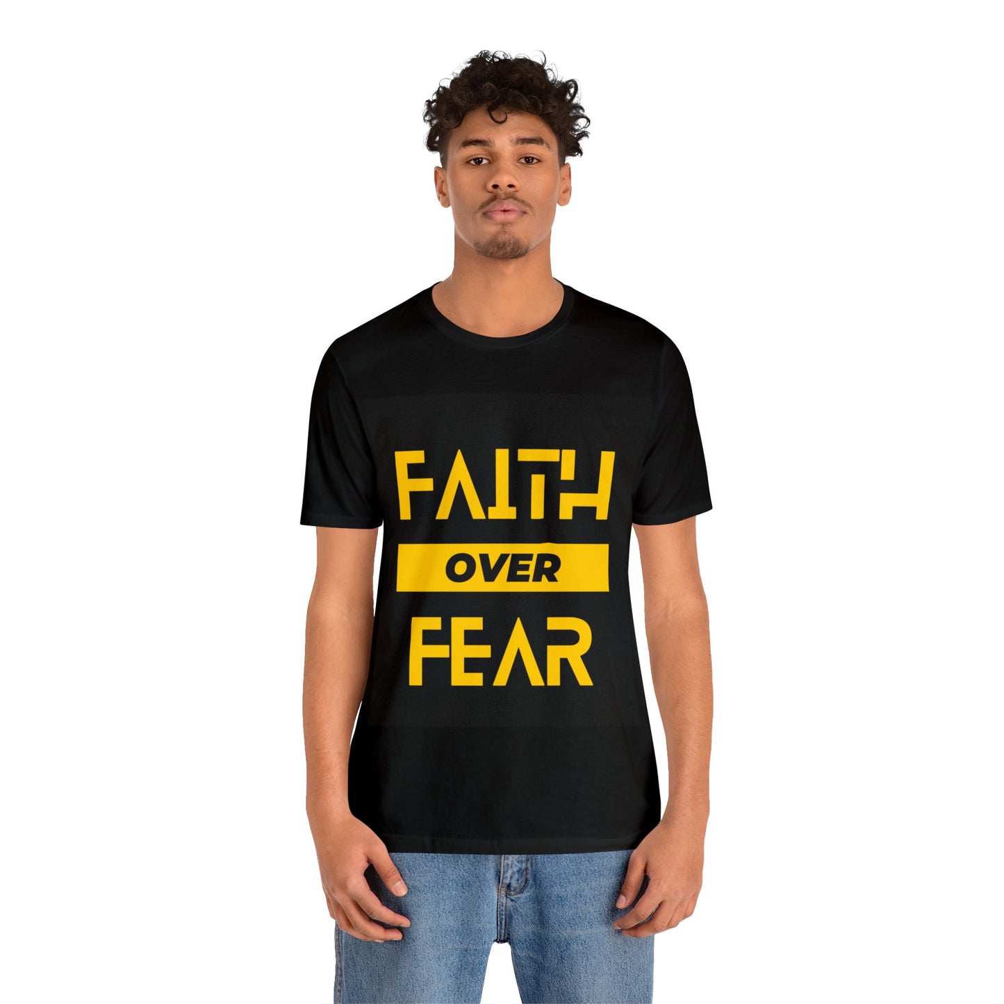 Faith Over Fear - Inspirational, Motivational Christian T Shirt For Men and Women