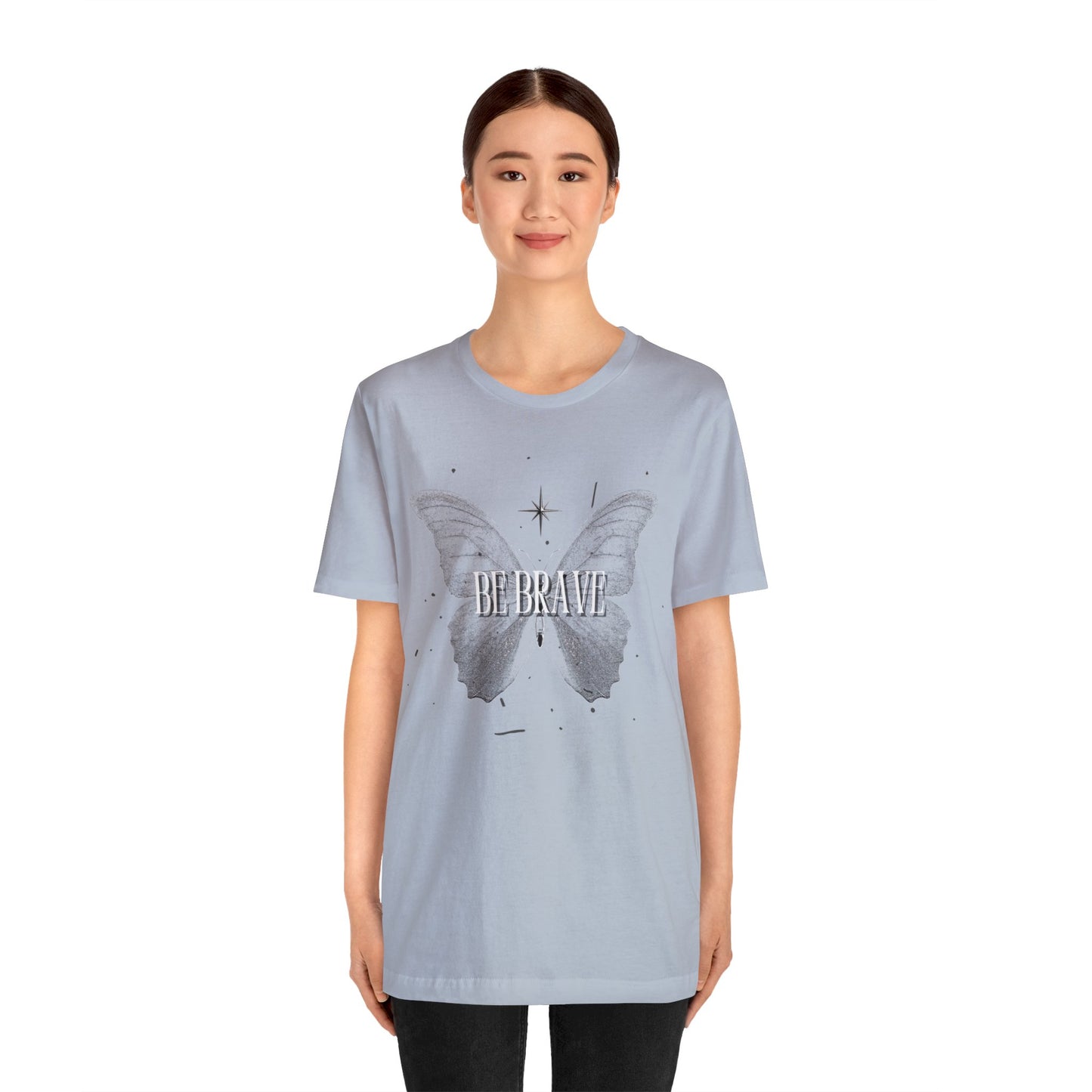 Be Brave With Butterfly - Graphic T Shirt for Women