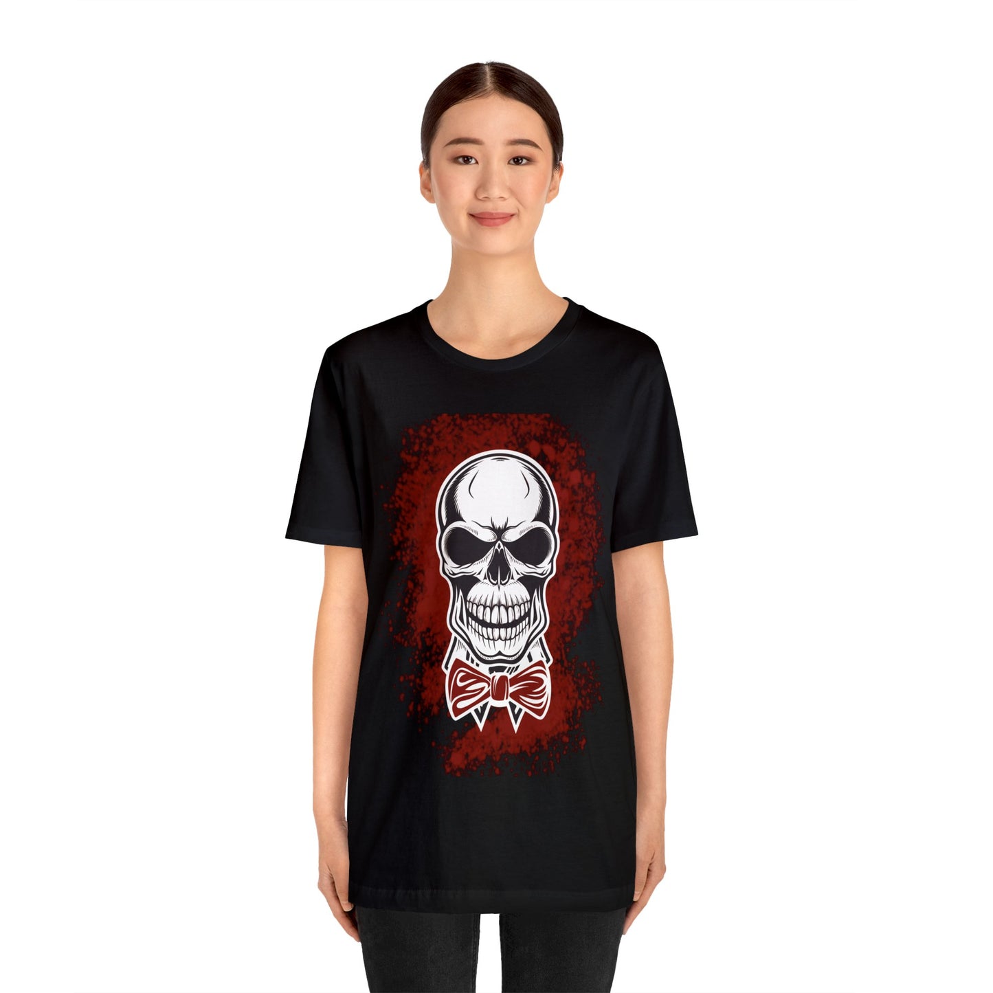 Skull with BowTie - Graphic T Shirt For Men and Women