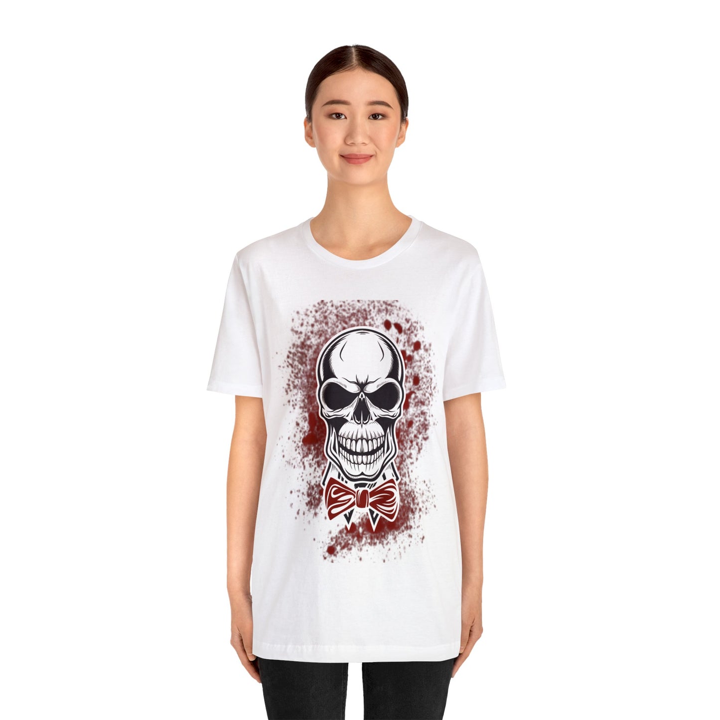 Skull with BowTie - Graphic T Shirt For Men and Women