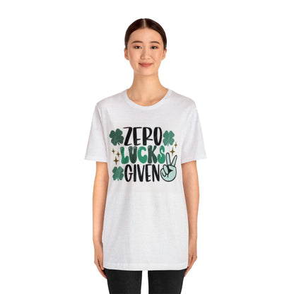 St Patricks Day "Zero Lucks Given", Funny St. Patricks Day Shirt, Leperechaun, Gnome