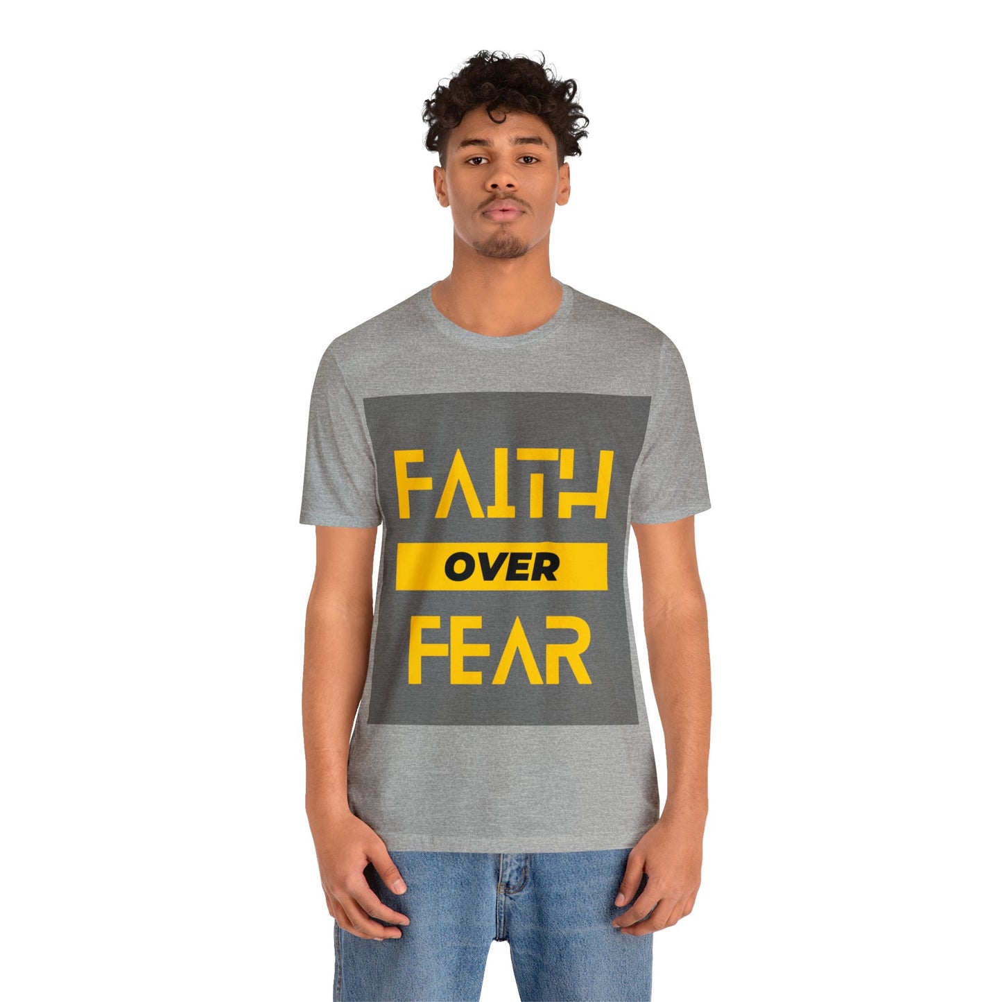 Faith Over Fear - Inspirational, Motivational Christian T Shirt For Men and Women