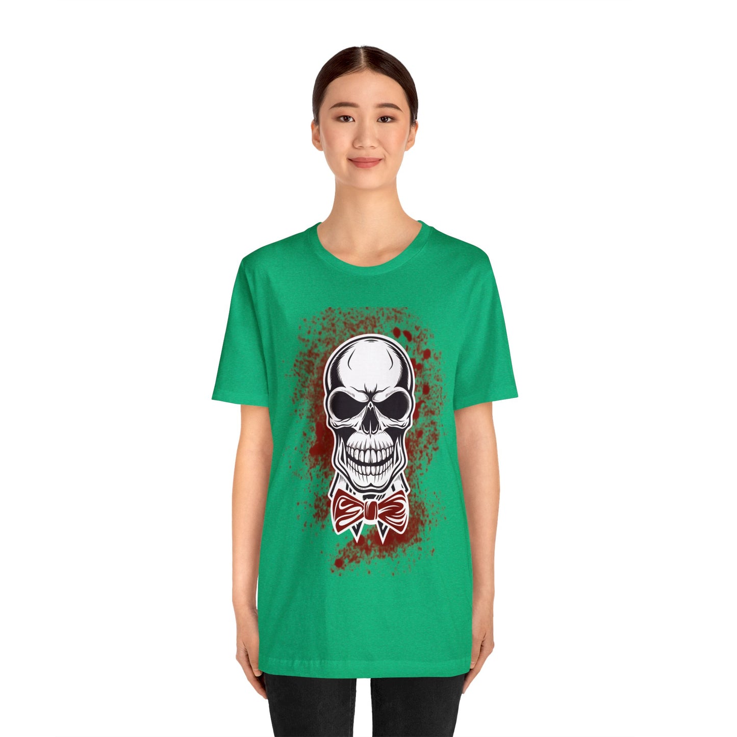 Skull with BowTie - Graphic T Shirt For Men and Women