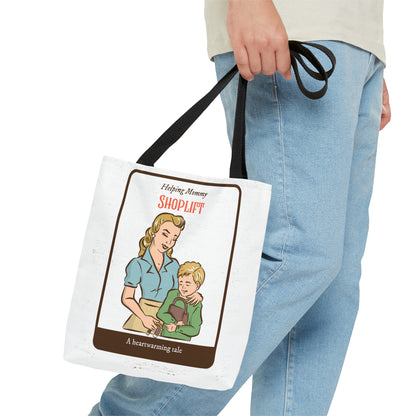 Helping Mommy Shoplift - Funny Tote Bag