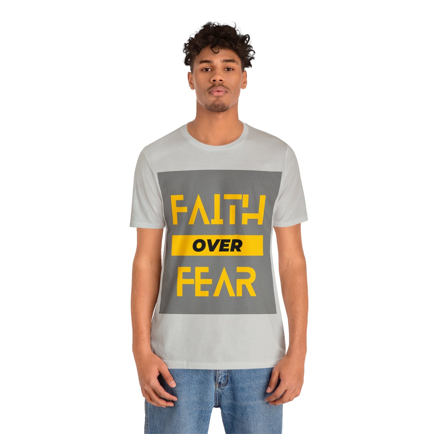 Faith Over Fear - Inspirational, Motivational Christian T Shirt For Men and Women