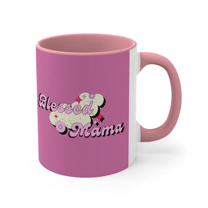 Blessed Mama - Mothers Day Accent Coffee Mug, 11oz