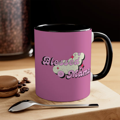 Blessed Mama - Mothers Day Accent Coffee Mug, 11oz