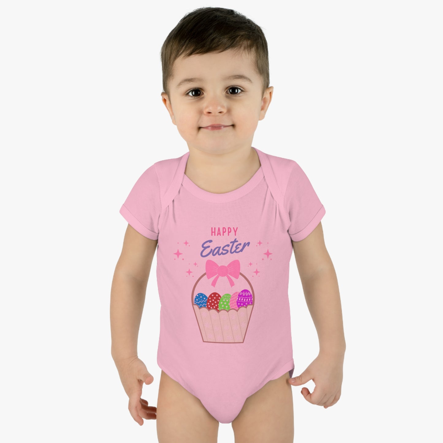 Cute Happy Easter Day Easter Egg Basket Kids Shirt