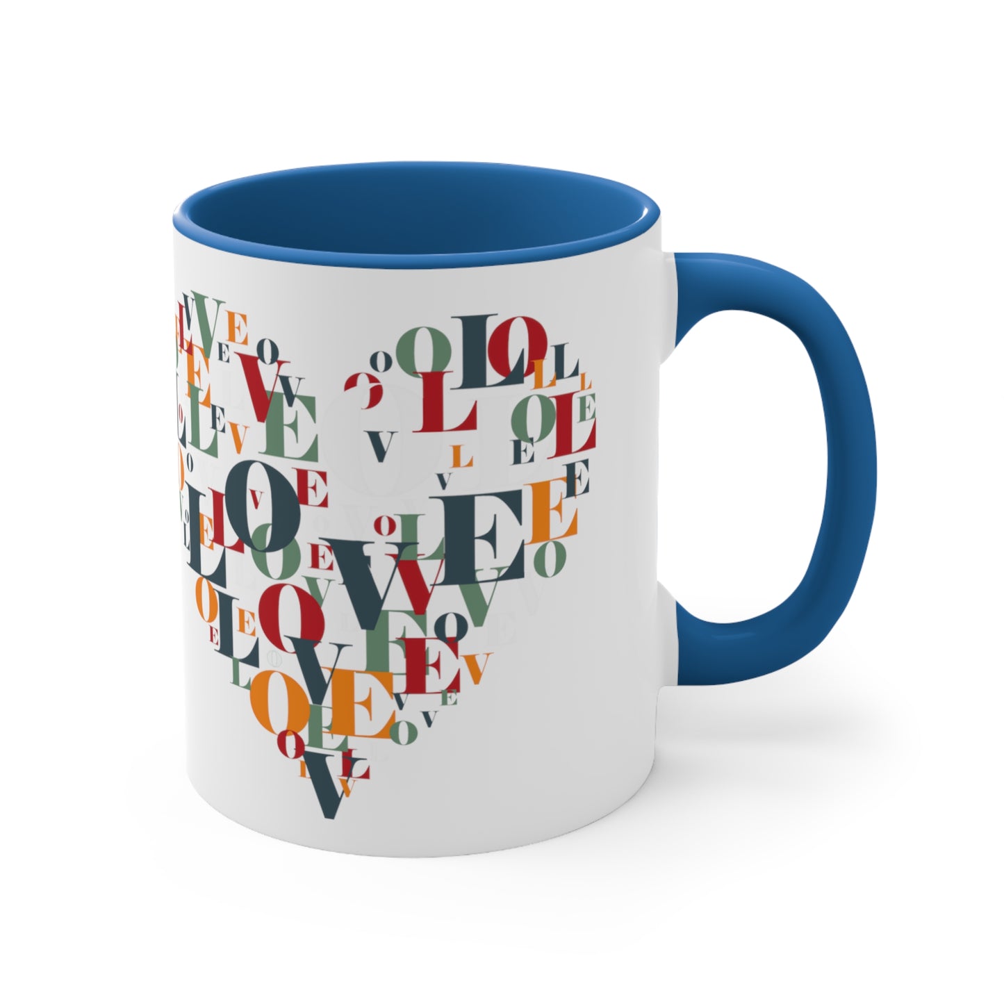 Love Accent Coffee Mug For All Coffee Lovers, 11oz