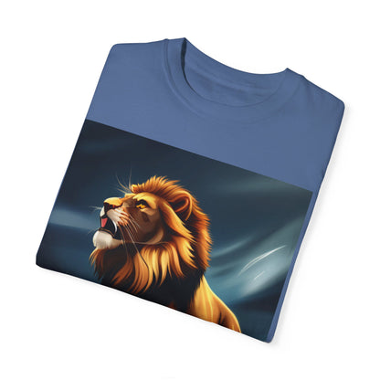 The King - Graphic Lion T-Shirt Garment-Dyed T-shirt