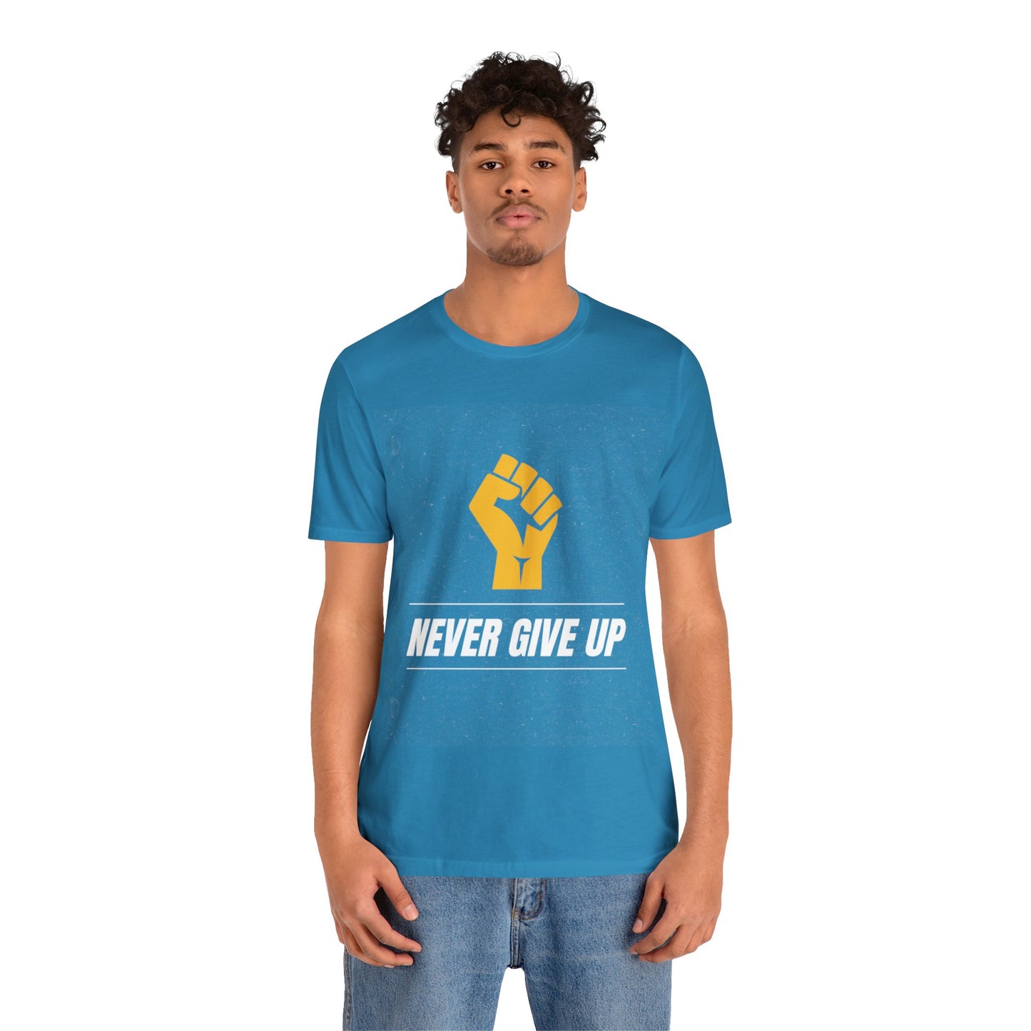 Never Give Up - Motivational, Inspirational T Shirt for Men and Women