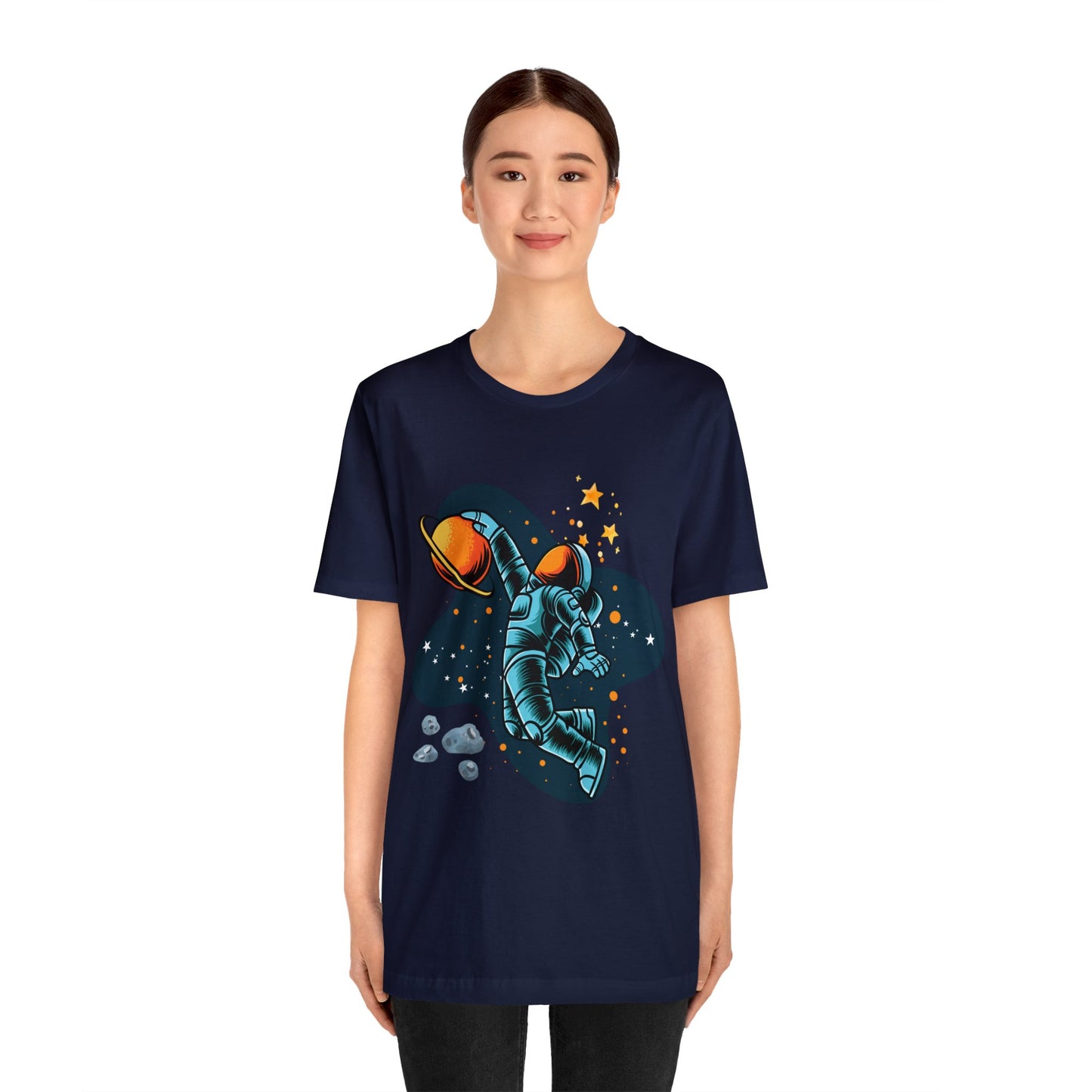 Astronaut Dunking On Saturn - Graphic T Shirt For Men and Women