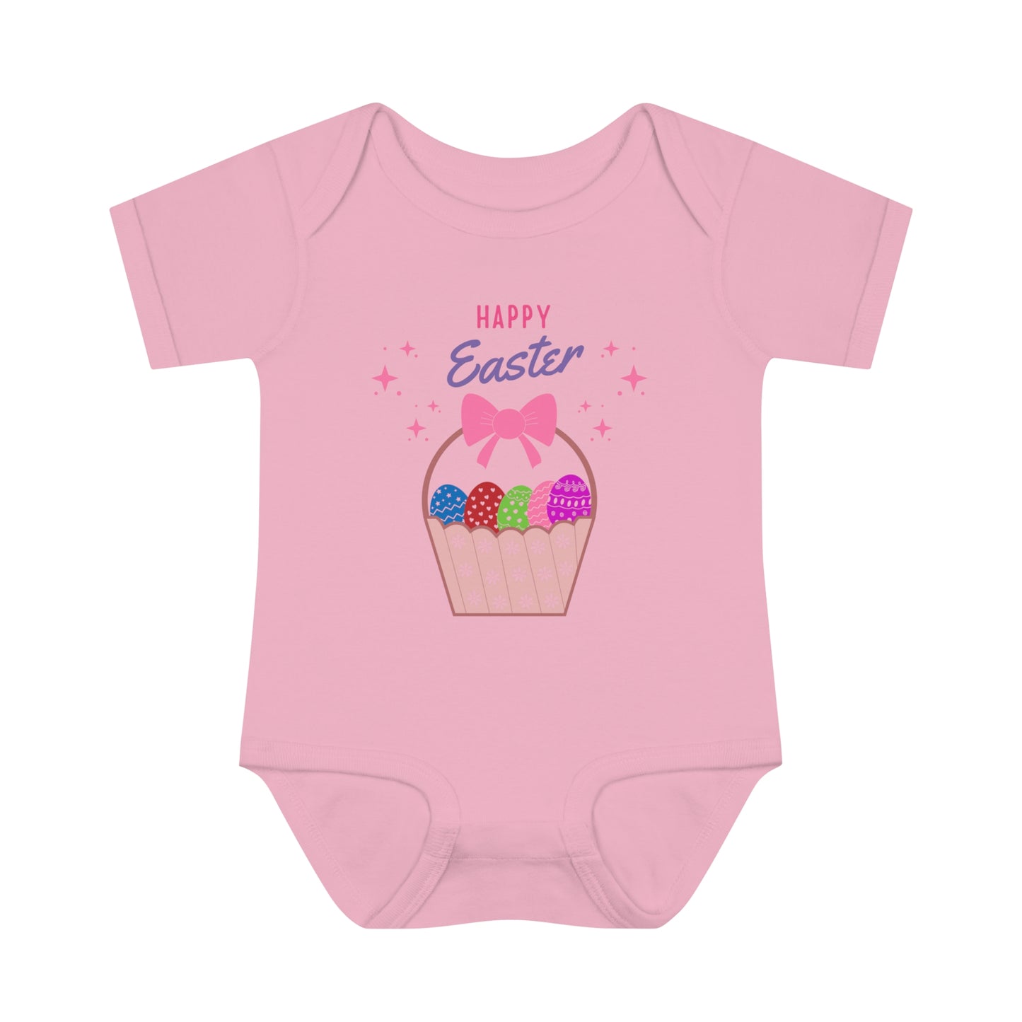 Cute Happy Easter Day Easter Egg Basket Kids Shirt