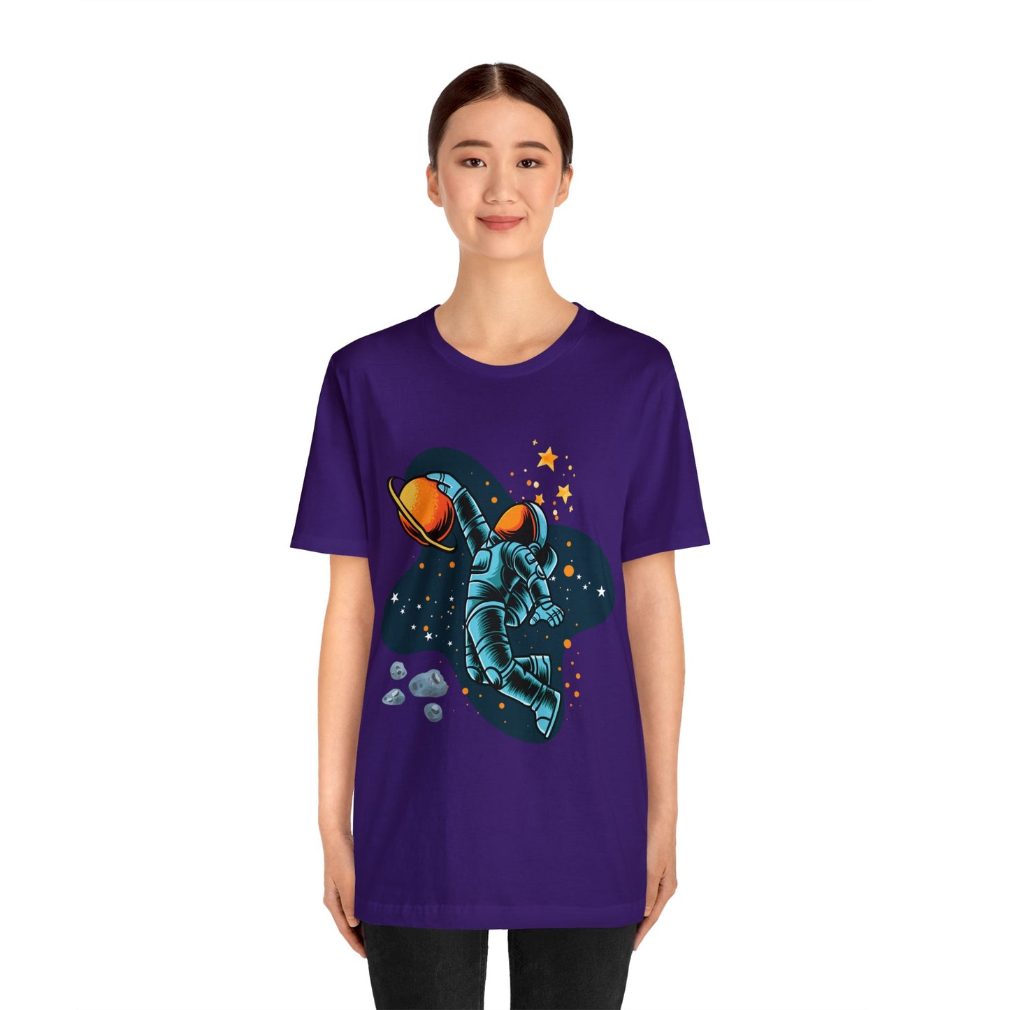 Astronaut Dunking On Saturn - Graphic T Shirt For Men and Women