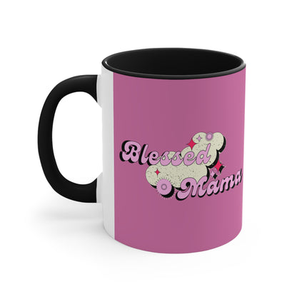 Blessed Mama - Mothers Day Accent Coffee Mug, 11oz