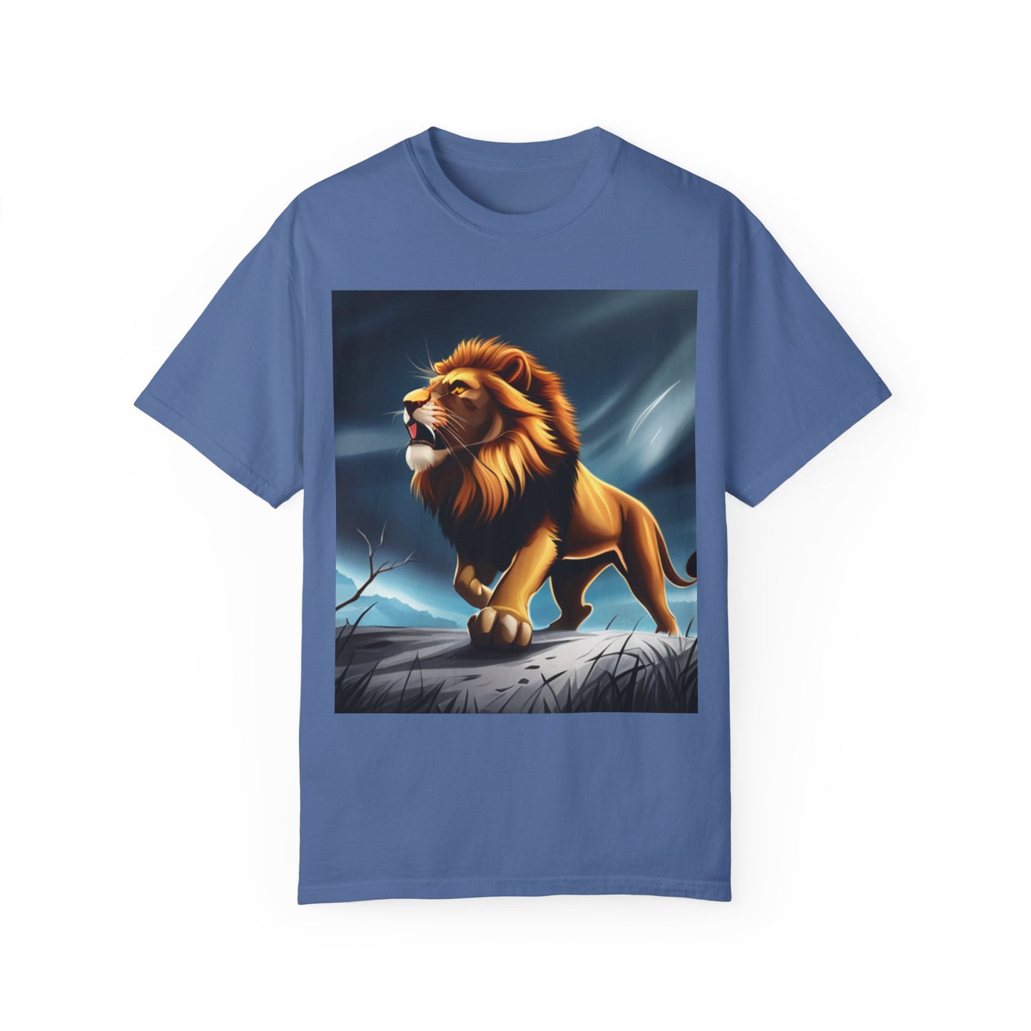 The King - Graphic Lion T-Shirt Garment-Dyed T-shirt