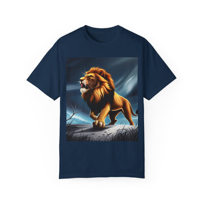 The King - Graphic Lion T-Shirt Garment-Dyed T-shirt