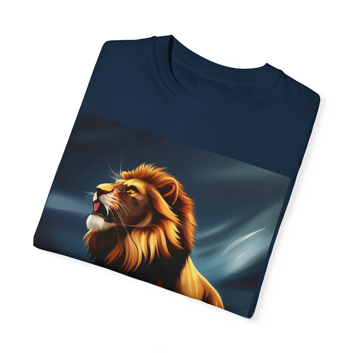 The King - Graphic Lion T-Shirt Garment-Dyed T-shirt